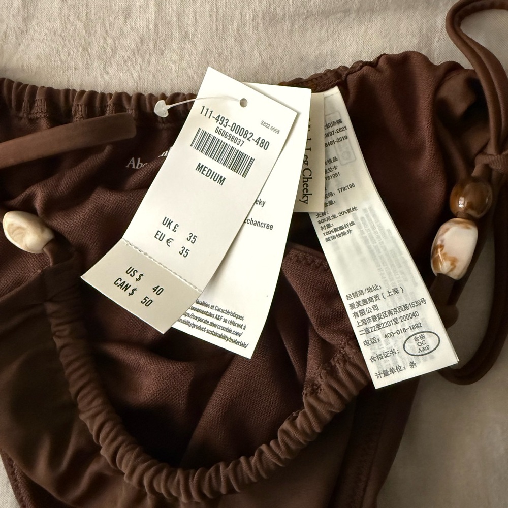 Brown Abercrombie Bikini Bottoms BNWT - Picture 3 of 4
